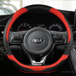 PU Leather Car Steering Wheel Cover for Kia Ceed Sportage Picanto Cerato Seltos Soul Stonic Stinger Rio 3 4 5 Auto Accessories
