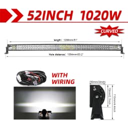 CO LIGHT 22" 32" 42" 52"inch Led Light Bar Work Light 12D 420W 620W 820W 1020W 2-Row 4x4 Truck ATV Car Offroad Driving Lig