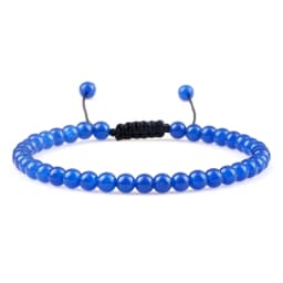 4mm Stone Beads Adjustable Bracelet For Men Natural Tiger Eye Lava Chalcedony Onyx Woven Bracelets Women Yoga Jewelry Pulseras