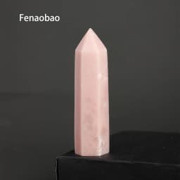 7-8cm Natural Crystal Point Quartz Rainbow Wand Crystal Column Rose Quartz Rock Mineral Specimen Home Decor Reiki Healing stone