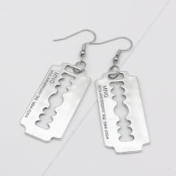 funny goth Punk Blade Earrings for Men Women Rock A Razor Blade Earrings e girl 90s grunge aros aesthetic accessories Jewelry