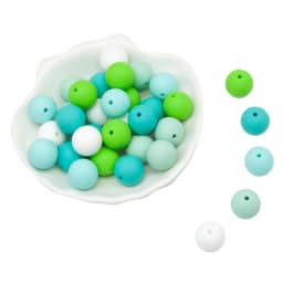 Cute-idea 50pcs Silicone Beads 12mm Food Grade Baby Loose Rounds perles Beads DIY Pacifier Chain Toys Accessories Baby Goods