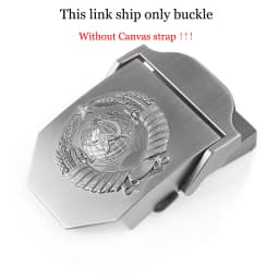 SupSindy New Canvas Belt 3D Soviet National Emblem Metal Buckle Jeans Belts for Men CCCP Army Military Tactical Belts Male Strap
