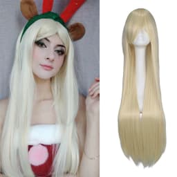 Long Straight Cosplay Wig Black Purple Black Red Pink Blue Dark Brown 100 Cm Synthetic Hair Wigs