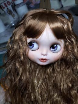 Blythes Doll Wig Suitable for 1/6 BJD Doll 1/3 Fashion New Very Soft Smooth Milk Silk Bangs Small Wave Wig Moon Silver Dark Brow