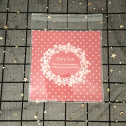 Flower Dot Bow Plastic Bag Wedding Birthday Cookie Candy Gift Packaging Bags OPP Self Adhesive Party Favors Decoration 14x14cm