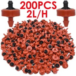 SPRYCLE 200PCS 2L 4L 8L/H Pressure Compensating Drip Irrigation Emitter Dripper Garden Watering 4/7MM 1/4INCH PE Hose Greenhouse