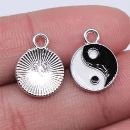 10pcs Enamel Kung Fu Tai Chi Charms Pendants For Necklaces Earrings DIY Making Yin Yang Charms Handmade Jewelry Findings