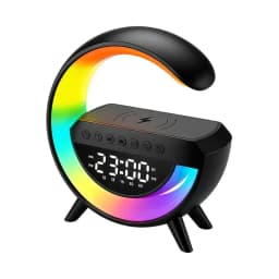 New Bluetooth Speaker Wireless Charger Table Lamp RGB Alarm Clock Sound Box LED Portable Mini Party Loudspeaker