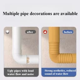 2M Pipe Decoration Cover Anti-freezing Thermal Insulation Foam Self-adhesive Tapes Pipe Decorative Strip for Winter Outdoor