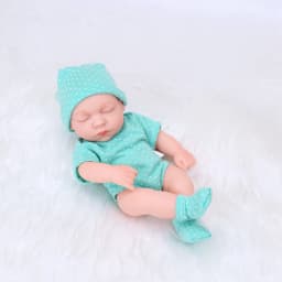 20cm Reborn Dolls Soft Full Vinyl Doll 7.87Inch Cute Mini Doll Reborn Doll Toy Waterproof Soft Vinyl Doll For Birthday Gifts