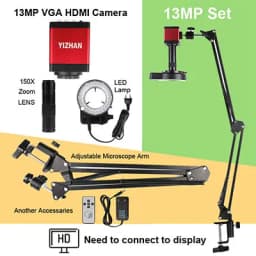 YIZHAN 4K HD Electronic Microscope HDMI USB 1080P Industrial Digital Microscope 150X Zoom For PCB Soldering/Jewelry Repair
