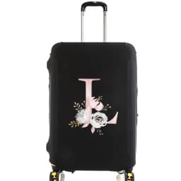 Luggage Case Suitcase Protective Cover Pink Flower Letter Name Pattern Travel Elastic Luggage Dust Cover Apply 18-28 Suitcase