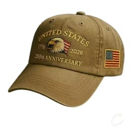 ABLECAP 250th Anniversary Hat USA Patriotic Baseball Caps Eagle Embroidered Baseball Hats for Men Women 250 Year Anniversary Cap