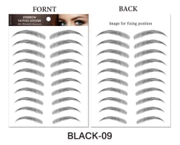 6D Eyebrow Tattoos Sticker Waterproof Long Lasting Natural Hair-Like Fake Eyebrows Stickers for Brow Grooming Shaping 10 Pairs