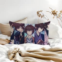 Hot Anime Bungo Stray Dogs Pillow Case Cover Suitable For Sofa Car Cushion Rectangular Back Cushion