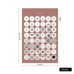 1 Sheets Retro Diary Decoration Sticker Stationery Morandi Postmark Dot Sticker DIY Journal Planner