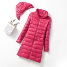 Plus Size New Women Thin Down Jacket White Duck Down Ultralight Jackets Autumn And Winter Warm Coats Puffer Portable Outwear