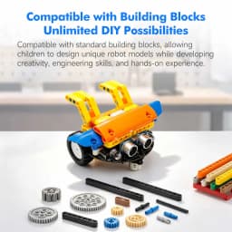 Yahboom Smart Robot Car Kit for BBC Micro:bit STEM Science Kits Coding Robots Microbit Car Handle Support MakeCode Programming