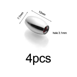 4-10pcs Stainless Steel Big Hole Beads Loose Spacer Beads For Diy Bracelets Jewelry Making Paracord Knife Lanyard Accessories