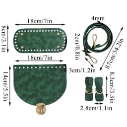 HOT 1 Set Woven Bag Accessories DIY PU Leather Handmade Crochet Bag Bottom Strap Buckles Handmade Bag Accessories Woven Bag Set