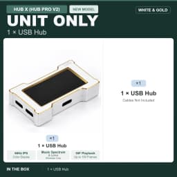 HMLAB ZNEO Gaming USB Hub - 2-to-3 Port, 8K Hz, Independent Power, With Screen, Trendy for Gaming Ambience Desk Setup