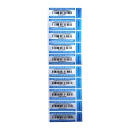 New100% total transfer tamper obvious waterproof label security guarantee invalid sticker Blue double serial number seal sticker