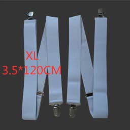 3.5 cm Wide Solid Color No Cross Suspenders Men 4 Strong Clips Women Suspender For wedding Party Trouser Braces