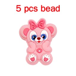 5pcs Silicone Cartoon Beads DIY Pacifier Chain Baby Oral Care Pacify Accessory Part