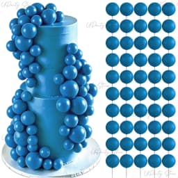 50/100pcs Cake Ball Picks Topper Wholesale 4 Sizes Foam Balls Cake Toppers for Birthday Christmas Wedding Cake Decoration Favor