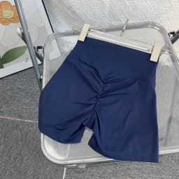 Solid Color High Waist Seamless Butt Lift Yoga Shorts Breathable Quick Drying Fitness Leggings Cycling Running Sports Shorts