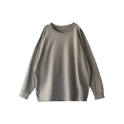 R17800 Artistic and Simple Style, Mid-Length, Loose Fit, Oversized Pure Cotton Spring Pullover Sweatshirt for Women