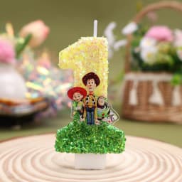 Hot Cute Cartoon T-O-Y Story Digital Candle Numbers 0-9 Kids Birthday Cake Decoration Cartoon Party Supplies Accessory