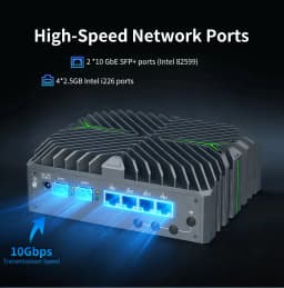 Topton 12th Gen Fanless Firewall PC 2x10G SFP 4x2.5G NICs Intel I7 1255U I5 1235U Industrial Mini PC Computer PfSense NAS Server