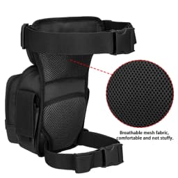 Multi-compartment Portable Thigh Pack, Dual Strap Secure Waist Bag, Outdoor Tool Storage Bag