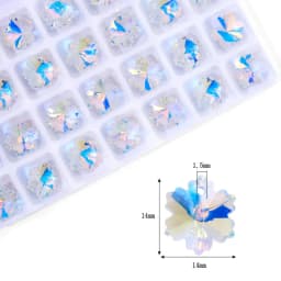 AB Color Crystal Pendant Beads Charms Multi -shape Glass Beads Jewelry Gems Stones for Jewelry Making Supplies DIY Earrings