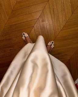 Pretty Champagne Midi Skirt Custom Made Pleated Silk Satin Women High Street Long Skirt 2025 New Female Evening Party Skirts