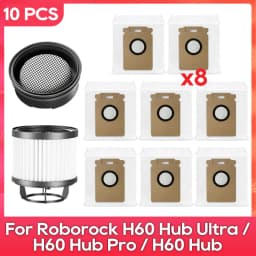 Fit for ( Roborock H60 Hub Ultra / H60 Hub Pro / H60 Hub ) Dust Bag Filter Vacuum Cleaner Parts Accessories Replacement