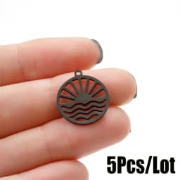 Sun Moon And Star Charm Bracelet Kit Making Supplies Diy Stainless Steel Necklace Pendant Jewelry Creation Trinket Decoration