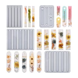 4/5 Cavities Bookmark Silicone Mold Epoxy Resin Casting Mould For DIY Crystal Epoxy Resin Book Decoration Crafts Accessories