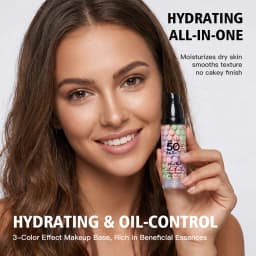SPF 50 Primer for Face Before Makeup Sun 3 In 1 Color Corrector Face Primer Oil Control & Moisturizing Skin Tone Correcting