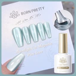 BORN PRETTY 10ml Silver Water Light Cat Magnetic Gel Nail Polish Nail Supplies Vernis Semi Permanent Gel for Fall Winter Nails