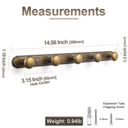 Goo-Ki Hangers Hook Zinc Alloy Wall Hook Bronze Cloth Coat Bag Hat Hanging Hooks Bathroom Kitchen Anitque Racks with Screws