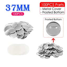 100Set Blank Badge Pin Button Maker Making Parts Supplies 25mm 32mm 37mm 44mm 58mm DIY Button Making for Punch Press Machine