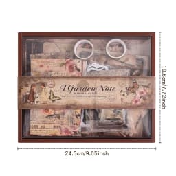201 Pcs Vintage Aesthetic Scrapbook Paper Set Bullet Junk Journal Kit With Scrapbook Paper Tape DIY Materials For Journaling