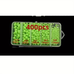 400/900 pieces bait olive beads fluorescent night light plastic bait bead set with anti-collision beads and protective beads