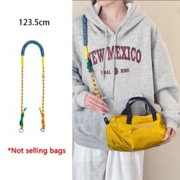 Outdoor Multicolor Rope Braided Bag Strap Handbag Modification Crossbody Strap Detachable Bag Shoulder Belt Strap Replacement