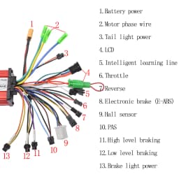 JRAHK Electric Scooter Controller With LCD Display E-Bike Brushless Motors 36V-48V-60V 250W-400W For Bicycle Accessories