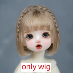 30cm Doll Wig Bangs Ponytail Curly Soft Mohair Wig Suitable for1/6BJD Doll Wig Toy Accessories 6-7 Inches Hair
