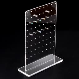 72 Holes Earring Display Holder Acrylic Stand Seller Piercing Jewelry Display Organizer Shelf Multi Ear Studs Storage Rack